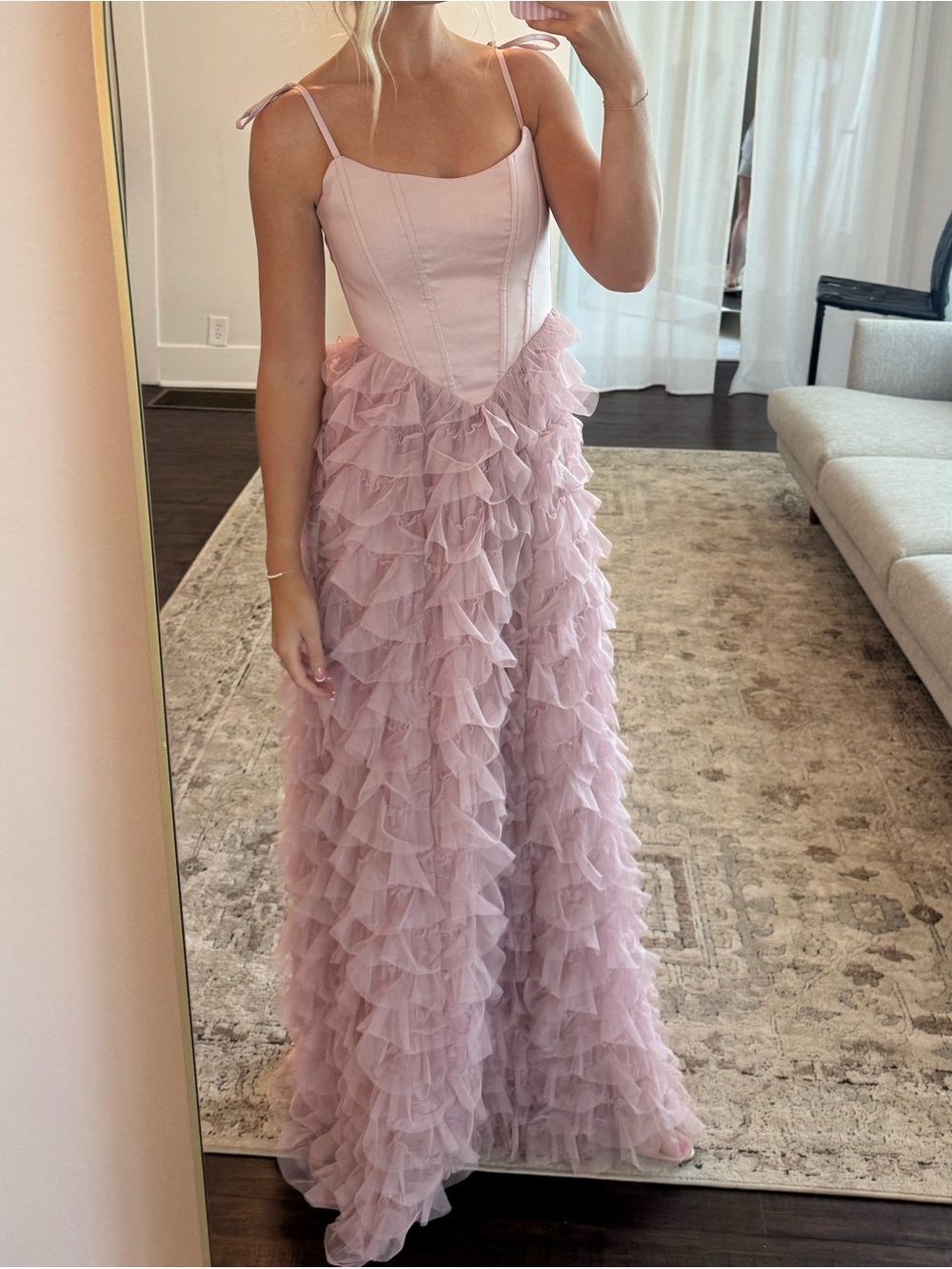 Show Me Your Mumu- Francesca Maxi Dress Ballet Slipper Ruffle Tulle
